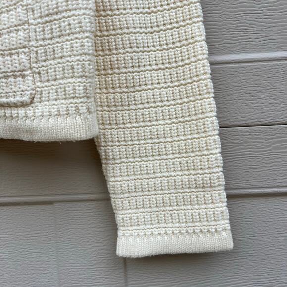 Tuckernuck Hyacinth House Woven Maybourne Cardigan Sweater Cream Ivory XXL - Picture 7 of 10